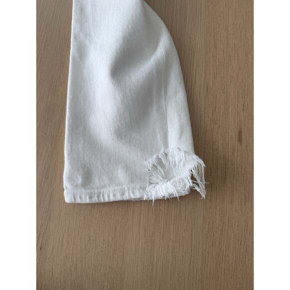 AGOLDE Jeans Womens 27 White Toni Straight Leg High Rise Distressed Hems 2015 - Picture 10 of 12